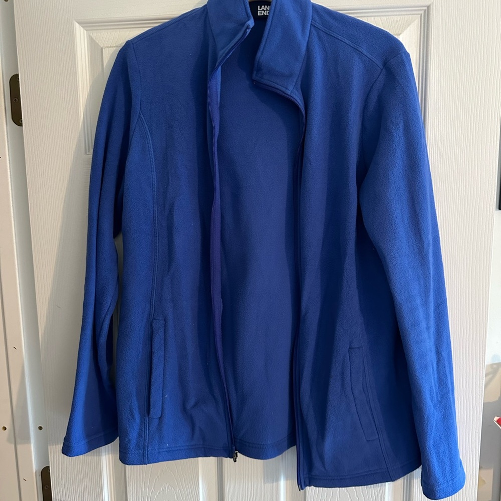 Lands' End Blue Utility Jacket Classic Design